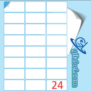 ป้ายฉลากสติ๊กเกอร์ขาวด้านสี่เหลี่ยมมุมมนขนาด 34x64 มม.