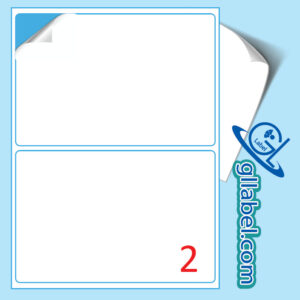 ป้ายฉลากสติ๊กเกอร์ขาวด้านสี่เหลี่ยมมุมมนขนาด 140x190 มม.