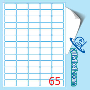 ป้ายฉลากสติ๊กเกอร์ขาวด้านสี่เหลี่ยมมุมมนขนาด 20x36 มม.