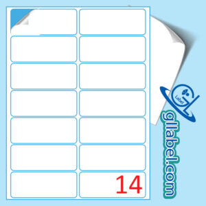 ป้ายฉลากสติ๊กเกอร์ขาวด้านสี่เหลี่ยมมุมมนขนาด 38x93 มม.