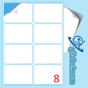 ป้ายฉลากสติ๊กเกอร์ขาวด้านสี่เหลี่ยมมุมมนขนาด 69x93 มม.