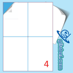 ป้ายฉลากสติ๊กเกอร์ขาวด้านสี่เหลี่ยมมุมตรงขนาด 148x105 มม.