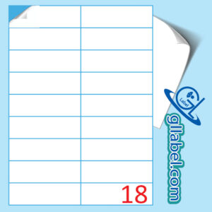 ป้ายฉลากสติ๊กเกอร์ขาวด้านสี่เหลี่ยมมุมตรงขนาด 33x105 มม.