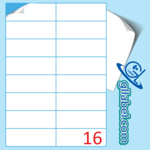 ป้ายฉลากสติ๊กเกอร์ขาวด้านสี่เหลี่ยมมุมตรงขนาด 37x105 มม.