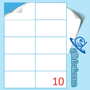 ป้ายฉลากสติ๊กเกอร์ขาวด้านสี่เหลี่ยมมุมตรงขนาด 59x105 มม.