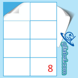 ป้ายฉลากสติ๊กเกอร์ขาวด้านสี่เหลี่ยมมุมตรงขนาด 74x105 มม.