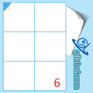 ป้ายฉลากสติ๊กเกอร์ขาวด้านสี่เหลี่ยมมุมตรงขนาด 99x105 มม.