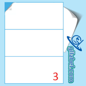 ป้ายฉลากสติ๊กเกอร์ขาวด้านสี่เหลี่ยมมุมตรงขนาด 99x210 มม.