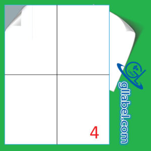 ป้ายฉลากสติ๊กเกอร์ขาวมันสี่เหลี่ยมมุมตรงขนาด 148x105 มม.
