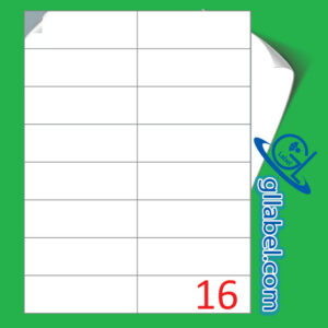 ป้ายฉลากสติ๊กเกอร์ขาวมันสี่เหลี่ยมมุมตรงขนาด 37x105 มม.