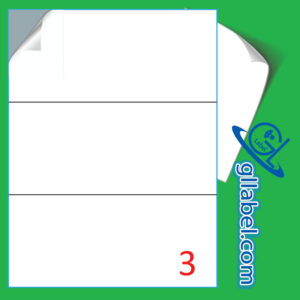 ป้ายฉลากสติ๊กเกอร์ขาวมันสี่เหลี่ยมมุมตรงขนาด 99x210 มม.