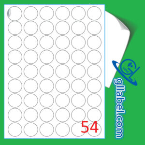 ป้ายฉลากสติ๊กเกอร์ขาวมันวงกลมขนาด 30 มม.