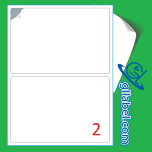 ป้ายฉลากสติ๊กเกอร์ขาวมันสี่เหลี่ยมมุมมนขนาด 140x190 มม.