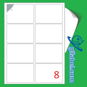 ป้ายฉลากสติ๊กเกอร์ขาวมันสี่เหลี่ยมมุมมนขนาด 69x93 มม.