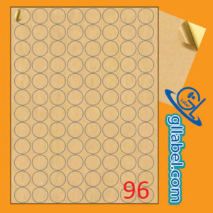 ป้ายฉลากสติ๊กเกอร์กระดาษคราฟท์สีน้ำตาลวงกลมขนาด 20 มม.
