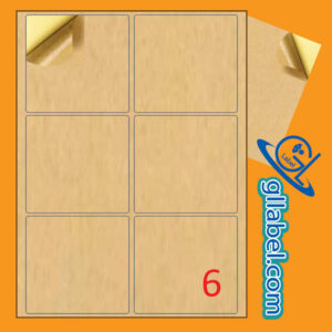ป้ายฉลากสติ๊กเกอร์กระดาษคราฟท์สีน้ำตาลสี่เหลี่ยมมุมมนขนาด 93x93 มม.