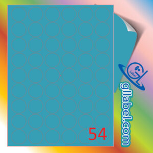 ป้ายฉลากสติ๊กเกอร์กระดาษสีฟ้าวงกลมขนาด 30 มม.