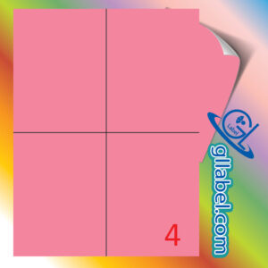 ป้ายฉลากสติ๊กเกอร์กระดาษสีบานเย็นสี่เหลี่ยมมุมตรงขนาด 148x105มม.