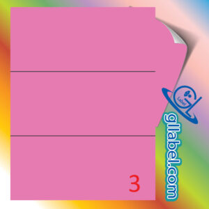 ป้ายฉลากสติ๊กเกอร์กระดาษสีม่วงสี่เหลี่ยมมุมตรงขนาด 99x210 มม.