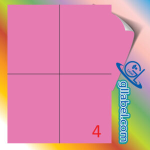 ป้ายฉลากสติ๊กเกอร์กระดาษสีม่วงสี่เหลี่ยมมุมตรงขนาด 148x105มม.