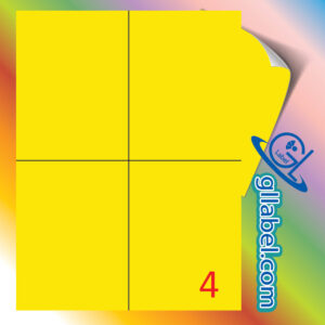 ป้ายฉลากสติ๊กเกอร์กระดาษสีเหลืองสี่เหลี่ยมมุมตรงขนาด 148x105มม.