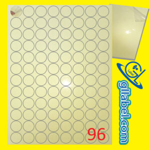 ป้ายฉลากสติ๊กเกอร์พีวีซีใสวงกลมขนาด 20 มม.