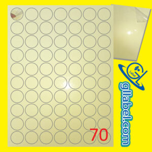 ป้ายฉลากสติ๊กเกอร์พีวีซีใสวงกลมขนาด 25 มม.