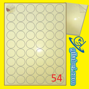 ป้ายฉลากสติ๊กเกอร์พีวีซีใสวงกลมขนาด 30 มม.