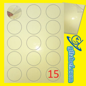 ป้ายฉลากสติ๊กเกอร์พีวีซีใสวงกลมขนาด 55 มม.