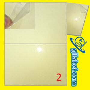 ป้ายฉลากสติ๊กเกอร์พีวีซีใสมุมตรงขนาด 148x210 มม.