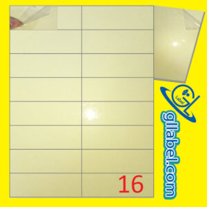 ป้ายฉลากสติ๊กเกอร์พีวีซีใสมุมตรงขนาด 37x105มม.