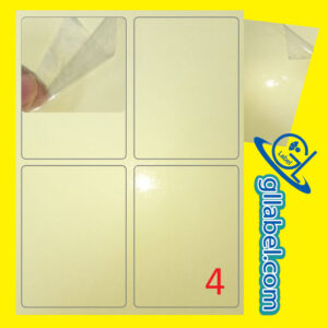 ป้ายฉลากสติ๊กเกอร์พีวีซีใสมุมมนขนาด 140x93 มม.