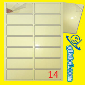 ป้ายฉลากสติ๊กเกอร์พีวีซีใสมุมมนขนาด 38x93 มม.