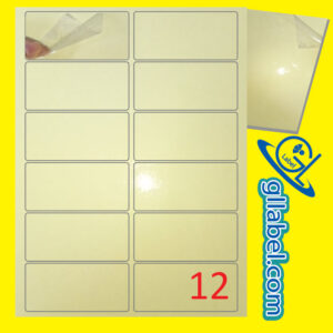 ป้ายฉลากสติ๊กเกอร์พีวีซีใสมุมมนขนาด 45x93 มม.