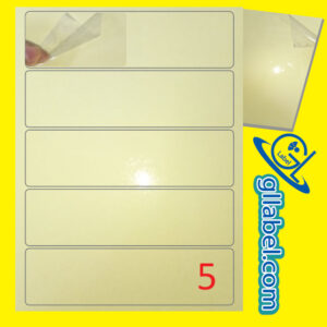 ป้ายฉลากสติ๊กเกอร์พีวีซีใสมุมมนขนาด 55x190 มม.