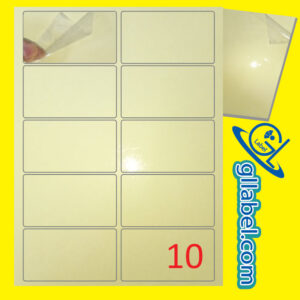 ป้ายฉลากสติ๊กเกอร์พีวีซีใสมุมมนขนาด 55x93 มม.