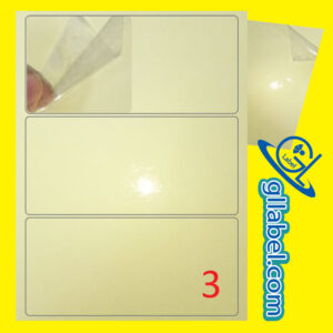 ป้ายฉลากสติ๊กเกอร์พีวีซีใสมุมมนขนาด 90x190 มม.